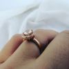 Morganite and Diamond Halo Ring (Rose Gold)