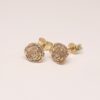 3D Rose Stud Earrings (Yellow Gold)