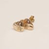 Small Pansy Shell Stud Earrings (Yellow Gold)