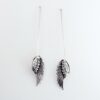 Bird Wing Drop Earrings (Sterling Silver)