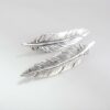 Large Feather Stud Earrings (Sterling Silver)