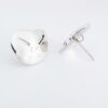 Dainty Pansy Shell Stud Earrings (Rose Gold)