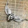 Anatomical Heart with Wings Neckpiece (Sterling Silver)