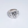 Anatomical Heart with Wings Signet Ring (Sterling Silver)