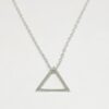 Medium Open Triangle Pendant (Sterling Silver)