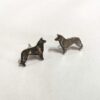 Border Collie Stud Earrings (Sterling Silver)