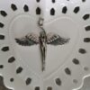 Hanging Fairy Pendant With Bird Wings (Sterling Silver)