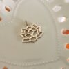 Large Lotus Cut-out Charm on Chain (Sterling Silver)