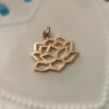 Small Lotus Cut-out Charm (Yellow Gold)