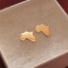 Medium Africa Stud Earrings (Yellow Gold)