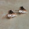 Rose Gold Ivy Leaf Earrings