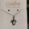 Sea Turtle Charm on Chain (Sterling Silver)