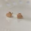 Small Heart Stud Earrings (Rose Gold)