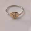 Small Pansy Shell Stack Ring (Two Tone)