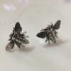 Sterling Silver Small Queen Bee Stud Earrings