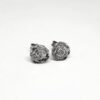 3D Rose Stud Earrings (Sterling Silver)