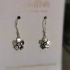 Small Almond Flower Hook Earrings (Sterling Silver)