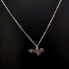 Dachshund Charm on Chain (Sterling Silver)