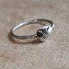 Dainty Pansy Shell Stack Ring (Sterling Silver)