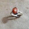 Floating Sunstone Dress Ring (Sterling Silver)