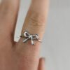 Sterling Silver Medium Bow Stack Ring