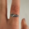 Silver Medium Seahorse Stack Ring